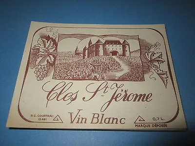 Wholesale Lot Of 100 Old Vintage - Clos St Jerome Vin Blanc - French Wine LABELS • $9.99
