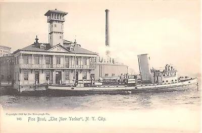 C.1905 Fire Boat New Yorker Manhattan NY Post Card • $13