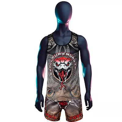 Mens Tank Top Vest Boxing Mixed Martial Arts Muay Thai MMA UFC Singlet Pro Spall • £13.10