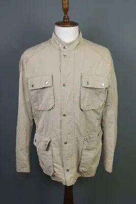 Hackett London Ivory Multi Pocket Cargo Coat Jacket Size XL • $125