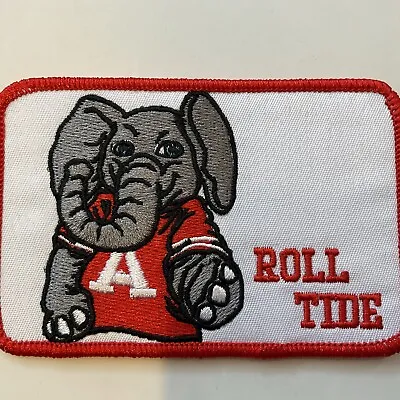 Alabama Crimson Tide Vintage EMBROIDERED IRON ON PATCH 3.75” X 2.5” • $5.99