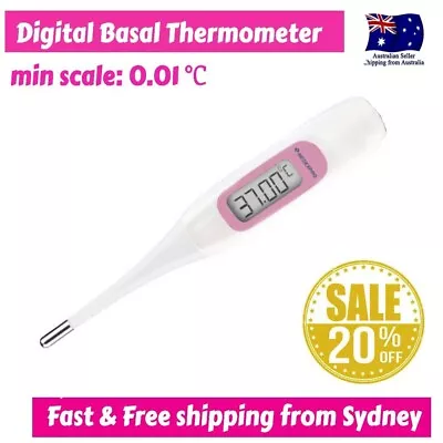 Digital Thermometer LCD Display BASAL Waterproof Medical Device Case Battery • $12.97