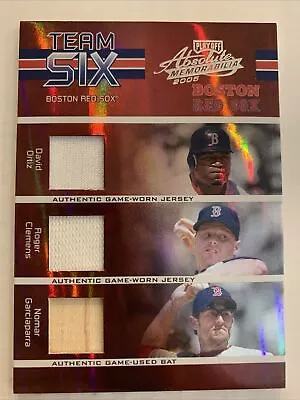 HENDERSON ORTIZ BOGGS CLEMENS 2005 Playoff Absolute Team Six FOIL Relics 71/75 • $69.99