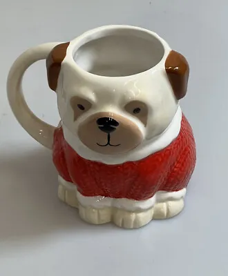 Martha Stewart Pug Mug Red Sweater Pugs And Plaid Collection Coffee Cup New • $17.95