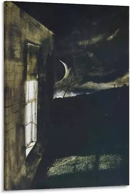 Andrew Wyeth Art Painting Poster Crescent Moon Picture Canvas Wall Paint Art • $13.90