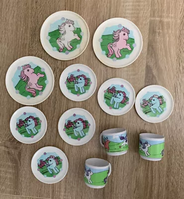 My Little Pony Tea Set Original Vintage 1984 MLP Dishes Cups Plates Playset • $14.99