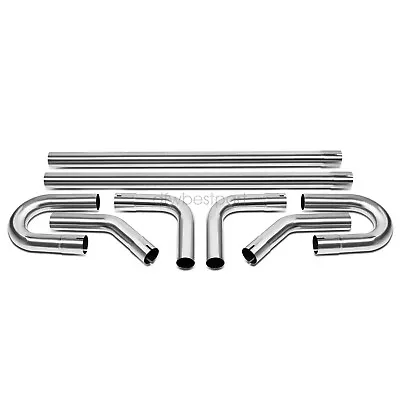 2.5  Inch Custom Exhaust Tubing Mandrel U Bend Straight Pipe Kit T304 Stainless • $92.99