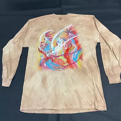 The Mountain Rainbow Dance Native American Cotton Long Sleeve Shirt Beige XXL • $18