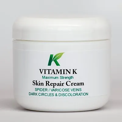 VITAMIN K CREAM - SPIDER VEINS UNDER EYES DARK CIRCLES BRUISING SCARS 2oz • $29.12