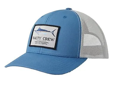 Salty Crew Marlin Mount Blue Slate/Silver Retro Trucker Adjustable Hat (YB) • $21.59