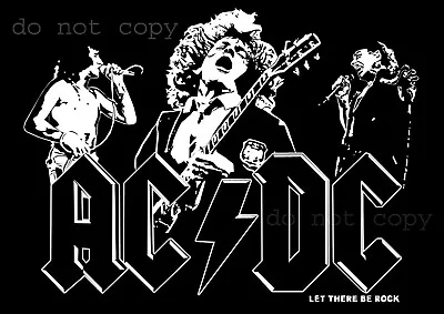 Acdc - Let There Be Rock -  Poster A4 Glossy + Free Postage • £4.05