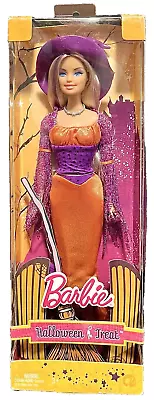 Barbie Halloween Treat Doll 2008 2009 NIB P8277 Purple Orange Witch • $25.99