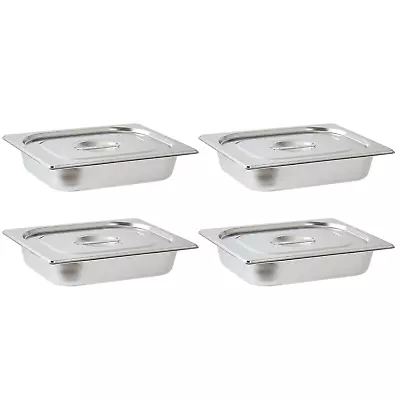 Hotel Pans 1/2 Half Size Steam Table Pan 4-Pack Set For Commercial Restaurant St • $64.99