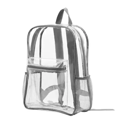 Clear Backpack Heavy Duty PVC Transparent Shoulder Handbag Waterproof School Bag • $5.99