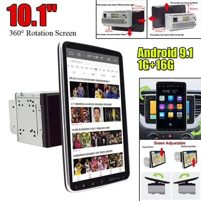 $215 • Buy 10.1  2Din Android 9.1 360° Rotation Screen 1+16GB Car Radio GPS MP5 Player WIFI