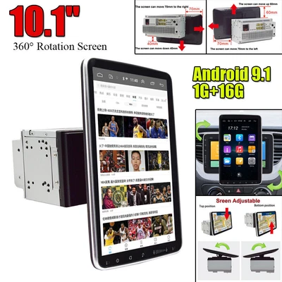 $215 • Buy 10.1  2Din Android 9.1 360° Rotation Screen 1+16GB Car Radio GPS MP5 Player WIFI