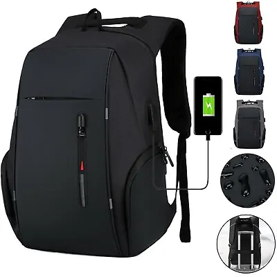 $21.59 • Buy 17  Anti-theft Laptop Backpack School Bag Water-repellent With USB Charging Port