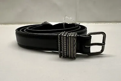 Yves Saint Laurent YSL Mens Leather Belt Black Size 100 US 40 FREE Shipping • $139.99