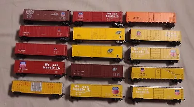 Lot Of 13  Union Pacific  & C&NW  Box Cars All With KADEE Couplers (T) • $57