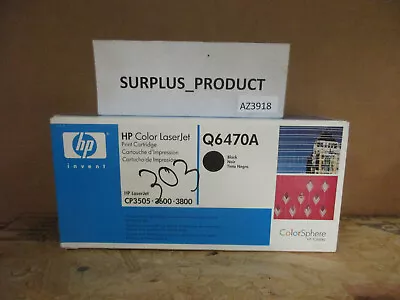 GENUINE HP Q6470A 501A BLACK TONER CART LaserJet 3600 3800 DAMAGED SEALED BOX • $34.99