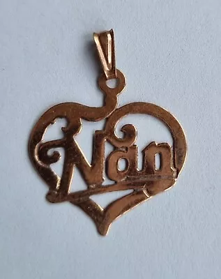 9ct Gold Nan Heart Pendant • £40