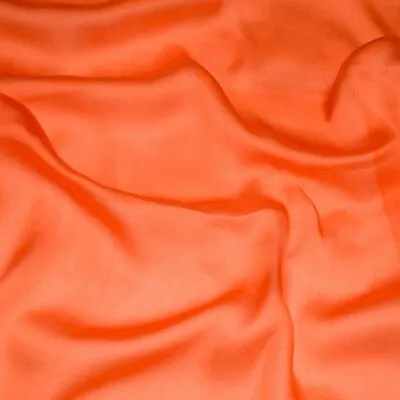 $22.45 • Buy Orange Silk Habotai Lining, Fabric By The Yard
