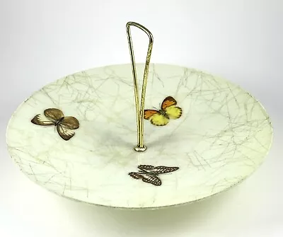 Vintage Butterfly Tidbit Serving Tray Fiberglass • $18