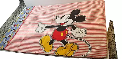 VINTAGE DISNEY MICKEY MOUSE Pillowcase Very Rare! Made In USA Excellent Cond. • $19.99