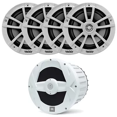 JBL MBP10 10  750W Powered Marine Subwoofer 4x 6.5  225W White Boat Speakers • $335.99