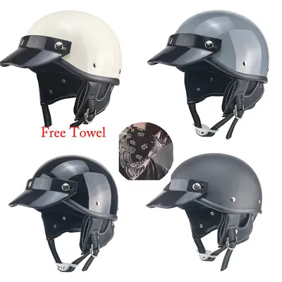 DOT Half Open Face Motocycle Helmet Scooter Biker Moto Sport Cruiser Helmet • $59.99