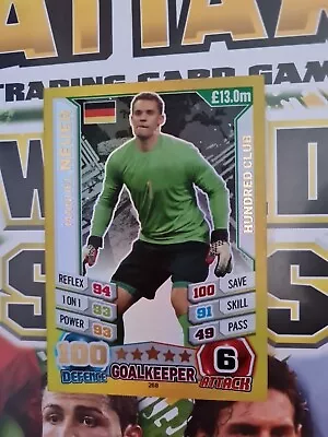 Match Attax World Stars 2014 100 Club Manuel Neuer • £1