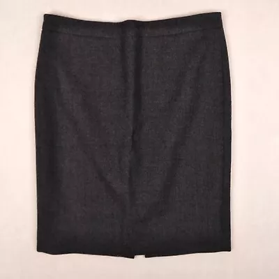 J. Crew No. 2 Charcoal Gray Pencil Skirt Size 12 100% Wool • $13.99