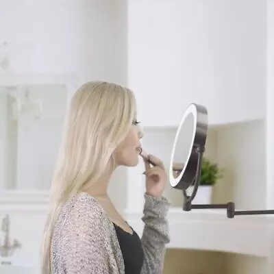 Zadro Beauty Makeup Mirror 14.5  H X 3  W 10X/1X Magnification W/ LED Lighted • $121.56