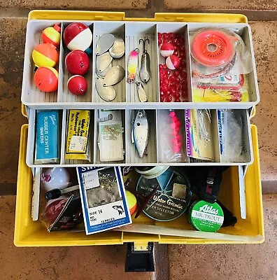 Vintage Fishing Tackle Box UMCO 1102 Guide’s Choice With Reels Fishing Lures • $17.99