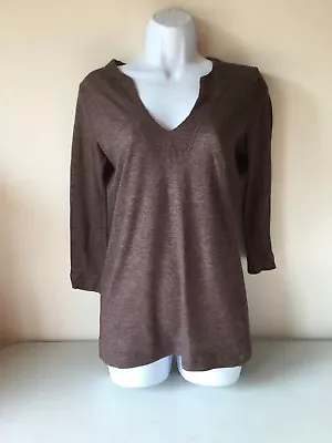 Currants Womens Shirt Top Medium Brown  • £5.78