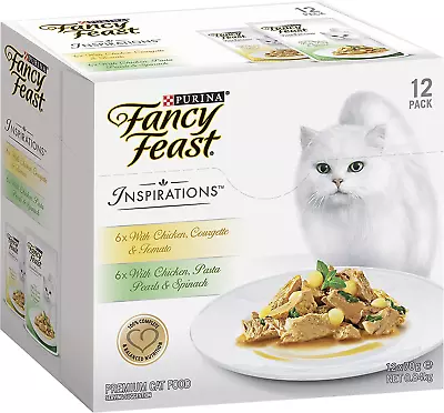 FANCY FEAST Adult Inspirations Chicken Variety Pack Wet Cat Food24X70G • $92.99