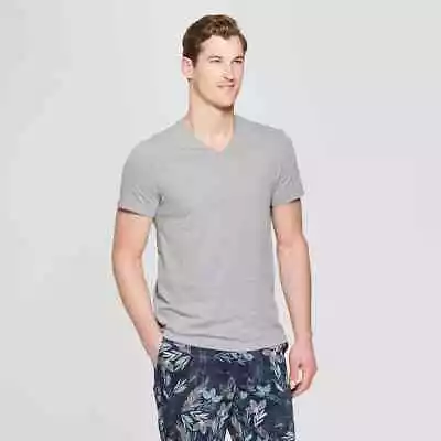 NWT Goodfellow And Co. Lot Of 3 Men's Every Wear V Neck T Shirt Grey Large • $19.77