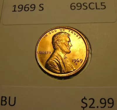 1969 S Lincoln Cent BU • $2.99