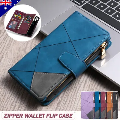 $12.99 • Buy For IPhone 14 13 12 11 Pro Max 8/7 Plus XR Zipper Case Leather Wallet Flip Cover