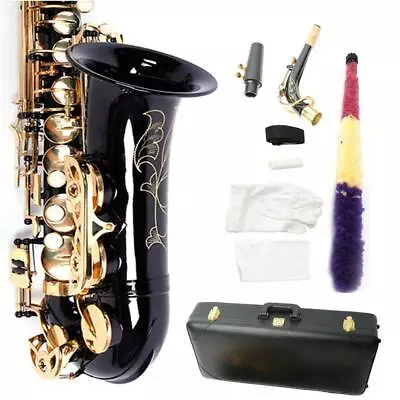 New Brass Eb Alto Saxophone Black Sax W/ Other Accessories • $159.90