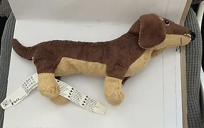 IKEA Dachshund Plush Sausage Dog Smaslug With Label Brown Puppy 17  Long • £8.99