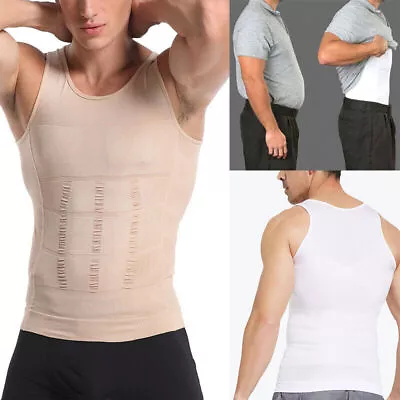 FAJAS Men Body Slimming Tummy Shaper Belly Underwear Shapewear Undershirt Vest • $8.54