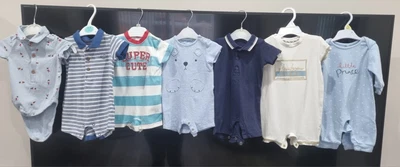 £1.99 • Buy 7 X All In OnePlaysuit Bundle For Boys Age 0-3 Months. River Island/Next/Primark