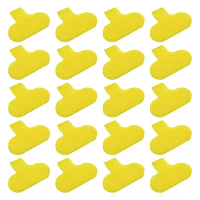 20 Pcs 0.6 X 1.5 Inch Cable Labels Write On Cord Labels Tags Yellow • £5.17