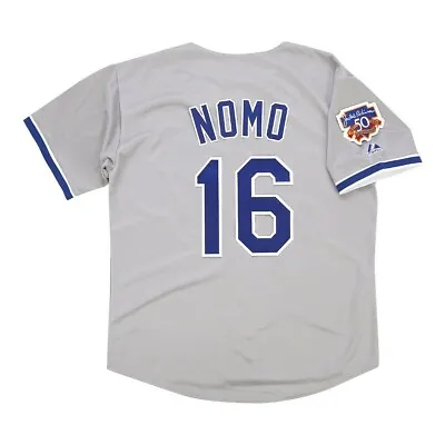 Hideo Nomo 1997 Los Angeles Dodgers Road Jersey W/ Jackie 50th Patch (S-3XL) • $129.99