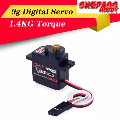 Surpass Hobby S0009M 9g Metal Gear  Servo For RC Fixed-Wing Airplane Robot Plane • $9.48