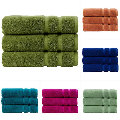 Christy Bath Hand Bath Sheet Towels - Signum Bold 100% Combed Cotton Highly • £8