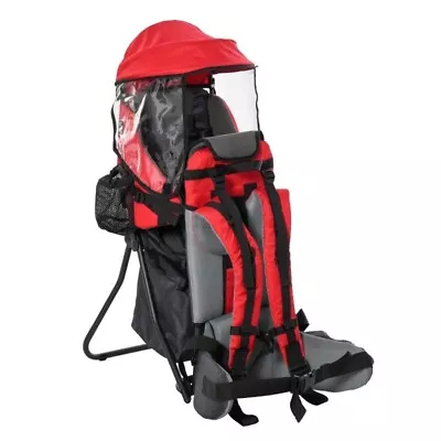 £63.94 • Buy HOMCOM Baby Backpack Carrier For Hiking With Ergonomic Hip Seat Detachable Rain