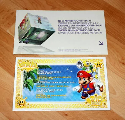 Pikmin Super Mario Sunshine GameCube Club Nintendo VIP Promo Flyer AD Point Card • $44.92