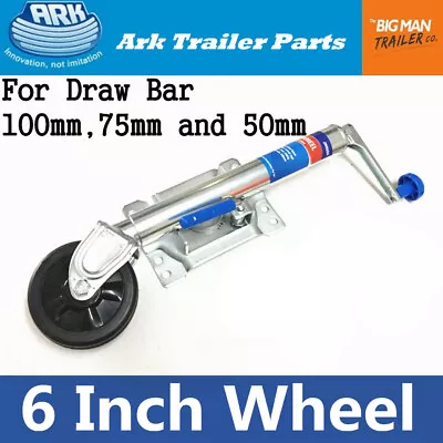 Ark Jockey Wheel 6 Inch Swing Up Trailer Boat Swivel Wheels Stand U Bolts JWE6SU • $75